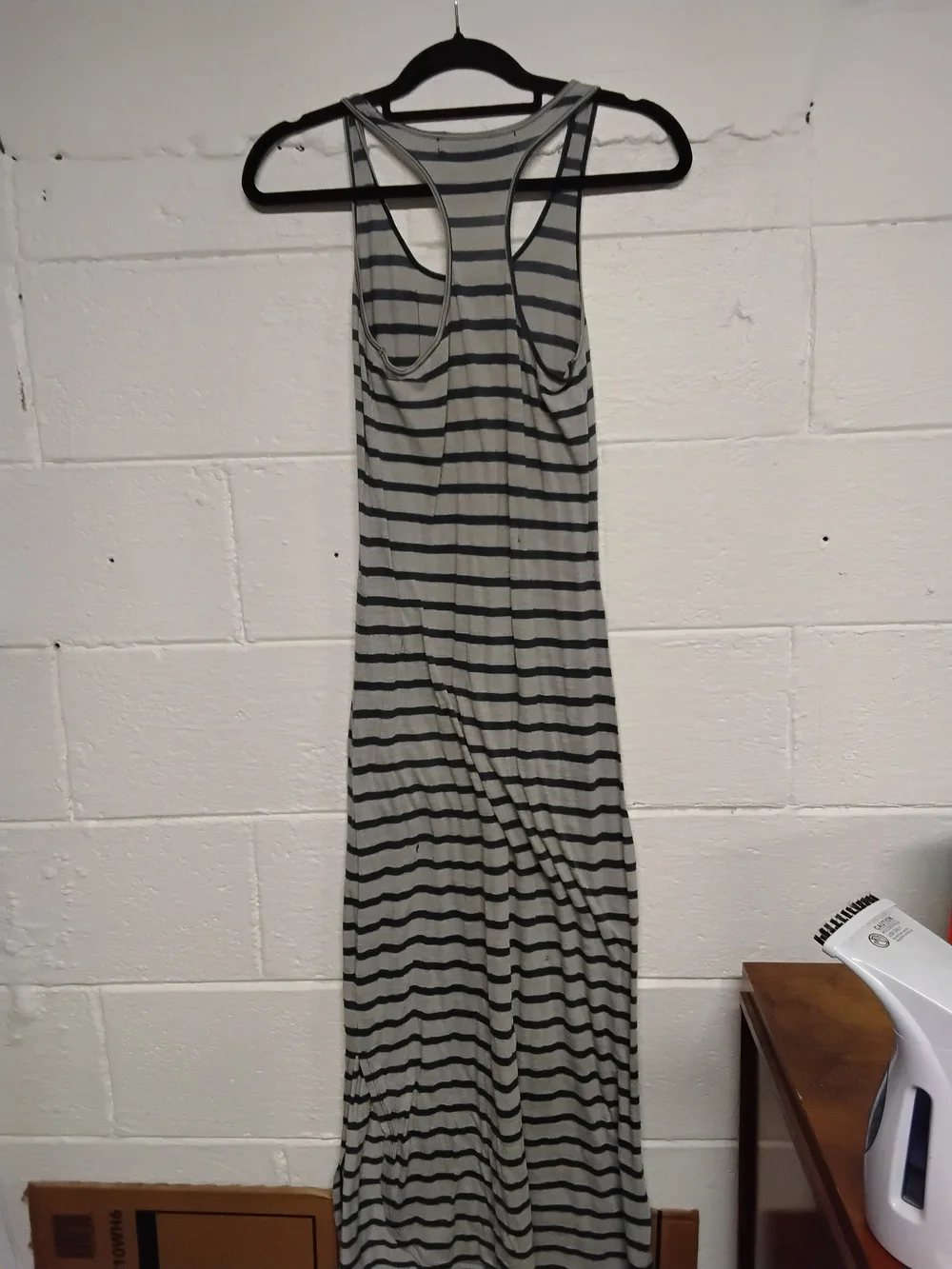 Free Peopel Beach Striped Blue and White Maxi Tank Dress